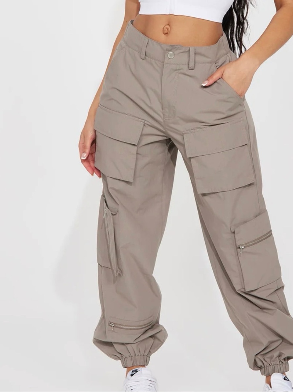 Utility Cargo Pants in Taupe
